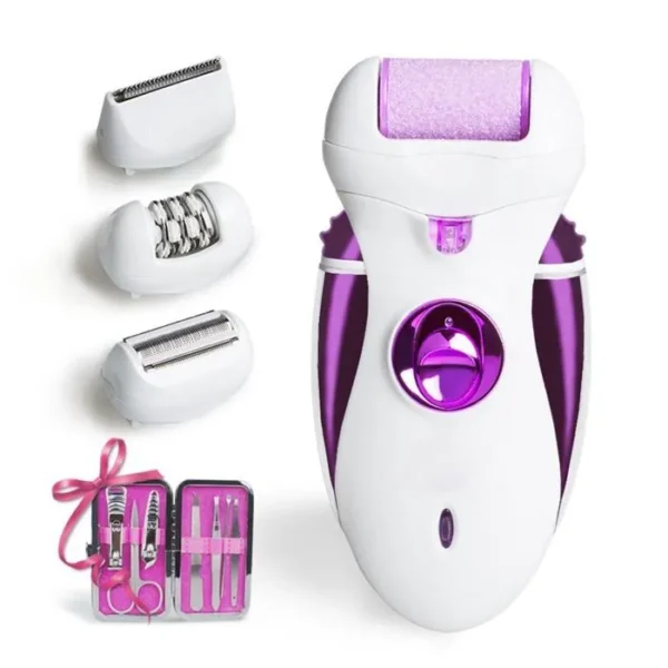 Epilateur Tondeuse Pédicure et Rasoir Femme Multifonction